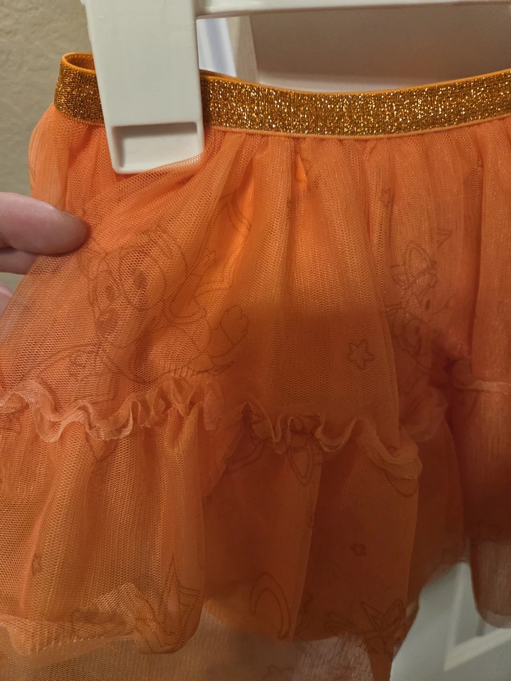 Kids Halloween Puppy Bat Tutu Set - Orange